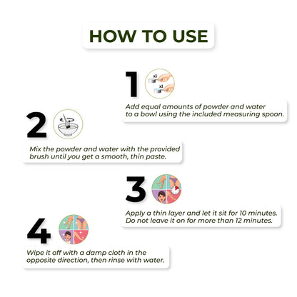 INDIA'S FIRST BaS/BARIUM SULFIDE FREE HERBAL HAIR REMOVAL WAX POWDER (100gm)